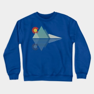 Colorado Mountains Geometric Crewneck Sweatshirt